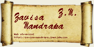 Zaviša Mandrapa vizit kartica